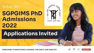 Admission Alert 🔔SGPGIMS PhD Admissions 2022 Notification Released - Check Details