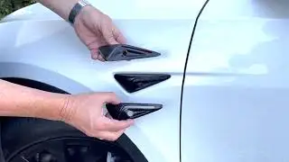 Carbon Fiber Turn Signal Overlay Covers for TESLA with AP2-AP3.