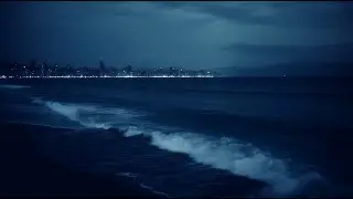 Coastal Ocean Sleep Sounds with Night Wave Movement and Calm