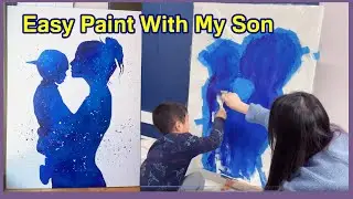 Paint with kids/DIY Easy Canvas Arts /  Easy & Simple Acrylic Painting For Beginners / Relaxing 2023