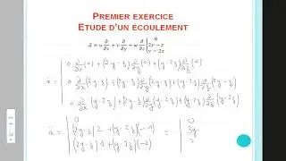 Exercice résolution : Etude de l'écoulement.