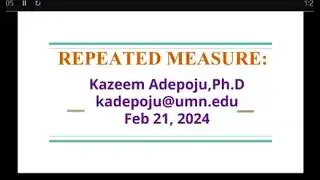 Statistical Consulting with Repeated Measures