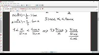 X sıfıra giderken sin(x)/x limitinin geometrik ispatı