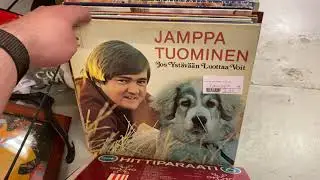 20210609 browsing some LPs on a Finnish flea market