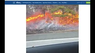 Small Brush Fires Occurred in East Quogue along Sunrise Highway on Saturday