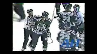 IHL Nov. 8, 1994 Radek Bonk,LV v Steve Martinson,HOU (R) Las Vegas Thunder Houston Aeros