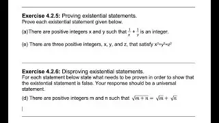 [Math] Proving existential statements  Prove each existential statement given below  a There are