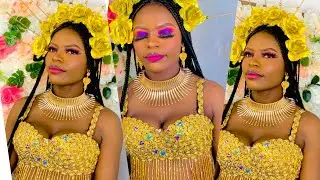 wow😍 she was transformed💄melanin hair and makeup transformation WOC dark skin brown skin makeover