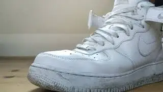 dirty nike af1 mid sockless
