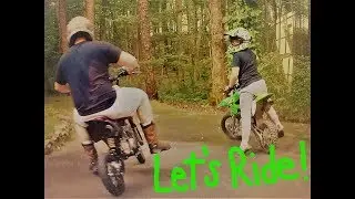 Let's ride some dirt bikes!! Father and son time.