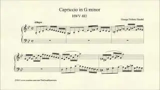 Handel, Capriccio in G minor, HWV 483, Organ