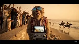 Monkey flying drones in Karachi now? Bro took street smart to another level #ytshorts #trending #yt