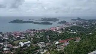 Effie and I on St Thomas US Virgin Islands from our three week Caribbean cruise on Holland America.