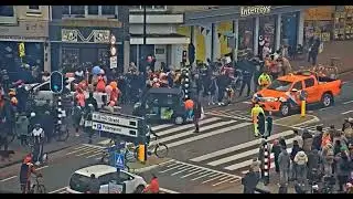 Aankomst Sinterklaas in havens langs de Noordzee