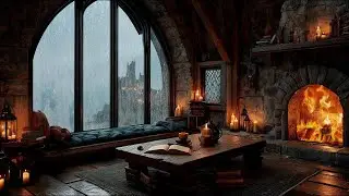 Safe Inside the Stormwatch Window 🌧️🔥 Heavy Rain & Fireplace for Deep Sleep (2 Hours)