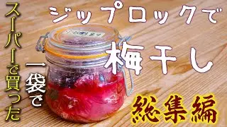【ジップロックで梅干し】総集編　〜スーパーで買った南高梅１袋（1kg）　カンタンでした！