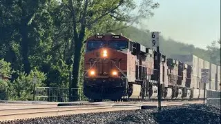 Flying 65-70 mph BNSF Z train w/ BNSF Warbonnet ( Z-SBDWSP )!! BNSF Transcon: Emporia sub..6/23/25