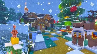 Minecraft Relaxing Longplay - Snowy Christmas Cabin [No Commentary]