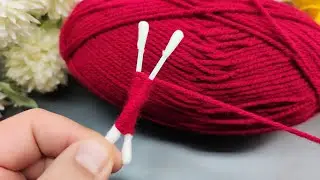 Beautiful flower making idea with wool thread - How to make flowers easily - No crochet work - DIY