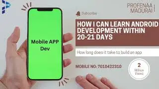 How i can learn android development within    20-21 days ?#mobileappdeveloper