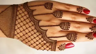 Piche hath ka mehndi design ||piche hath per mehndi ka design ||back hand mehndi design #mehndi 