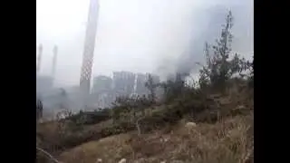 VASILIKOS POWER STATION 11 JULY 2011 BIG EXPLOSION FROM THE HILL