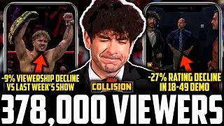 AEW Collision 378,000 Viewers | -27% RATING DECLINE | -9% Viewers Drop | Adam Copeland HAS SURGERY