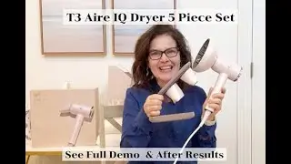 T3 Aire IQ Hair Dryer Kit with Diffuser, Full Demo, After Results, Blowouts for All Hair Types!