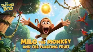 Milo the Monkey🐒 and the Floating Fruit🍌 | Fun Animal Cartoon Story | The Talking Zoo