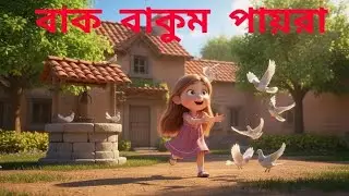 বাক বাকুম পায়রা 🕊️ | Cute Baby Girl Rhyme | 3D Cartoon Kids Song