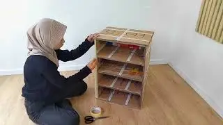 Easy Way to Make a Beautiful Drawer Organizer from Upcycled Cardboard_R