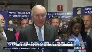 Largest tobacco bust in the history of the Maryland Comptroller's office