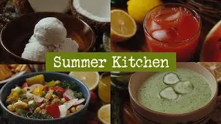 My Summer kitchen |Cooling sustenance: cucumber soup, coconut ice cream, watermelon juice