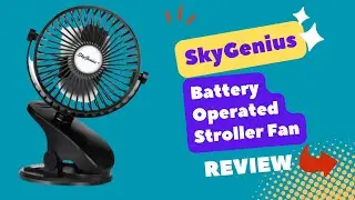 SkyGenius Battery Operated Stroller Fan, Rechargeable USB Powered Mini Clip on Desk Fan Review