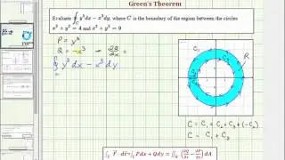 Ex:  Use Green's Theorem to Evaluate a Line Integral (Polar)