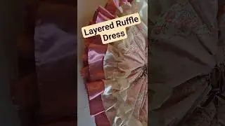 How to make a tiered and layered ruffle dress super easy #sewing #sewingtutorial