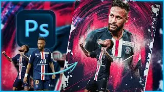 How to make a Neymar football visual! - Abstract Football Poster Tutorial (Photoshop)