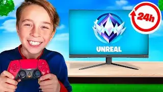 Mon PETIT FR&Egrave;RE joue en UNREAL pendant 24h ! (8 ans)