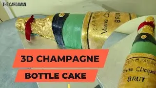 3D Champagne Bottle Cake | Bottle Cake design | Step by step Tutorial |Cake tutorials |