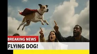 &laquo;СРОЧНАЯ НОВОСТЬ Летающая собака шокирует мир! 🐶😱 Невероятные кадры&raquo;#BreakingNews #FlyingDog #Viral