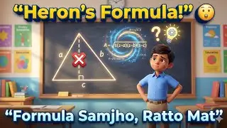 Maths का जादू नहीं, Logic है! 📐 Heron&rsquo;s Formula #mathsinhindi 