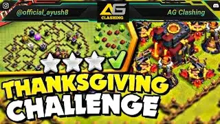 Easily 3 star Thanks giving challenge in first attempt | (coc) @sumit007yt @JudoSloth