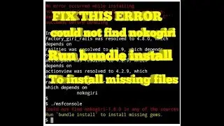 How to fix problem of nokogiri not install in termux while installing metasploit framework