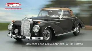 ck-modelcars-video: Mercedes-Benz 300 SC Cabriolet (W188) Softtop 1957 schwarz 1:18 KK-Scale