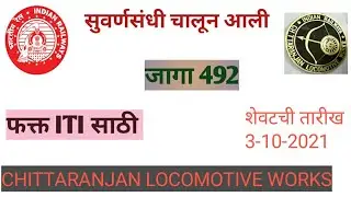Chittaranjan Locomotive Works Apprentice  2021 / चित्तरंजन लोकोमोटिव्ह वर्क्स ITI job 2021
