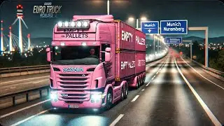Empty Pallets Delivery 🌙 Munich to Nuremberg | Scania R   | Double Container | ETS2 | RETROPLAY | 4K