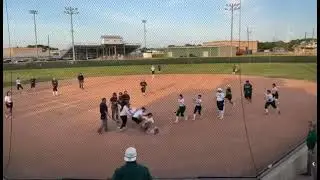 Mathis High School softball coach tackles Taft High School player; brawl