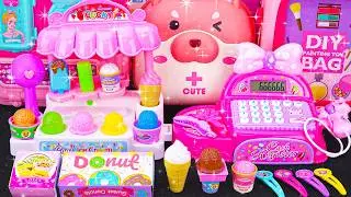 Satisfying with Unboxing Cute Pink Ice Cream Store Cash Register ASMR | Toy Reviewing