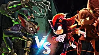 smeech vs Shadow and J, in arcane fight scene, sonic x murder drones returns