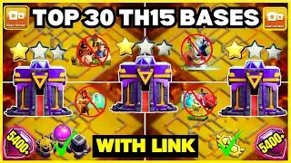 🏆 TOP 30 WORLD BEST TH15 War/Farm Base With Link | Th15 Cwl Base With Link | Th15 Best Base | 2024